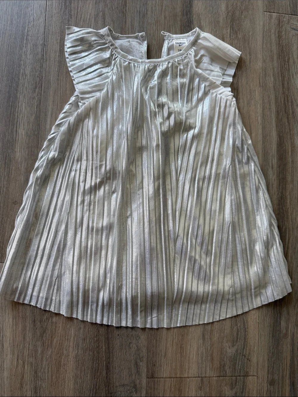 Gymboree Silver Metallic Pleated Girls' Dress
